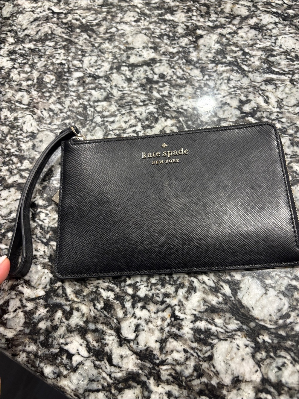 Black Kate spade thin wristlet